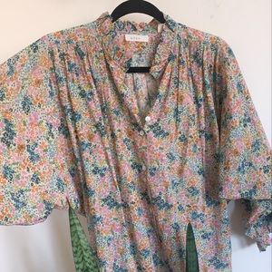 SHOP DÔEN Rose Top in Cream Ladybird Floral